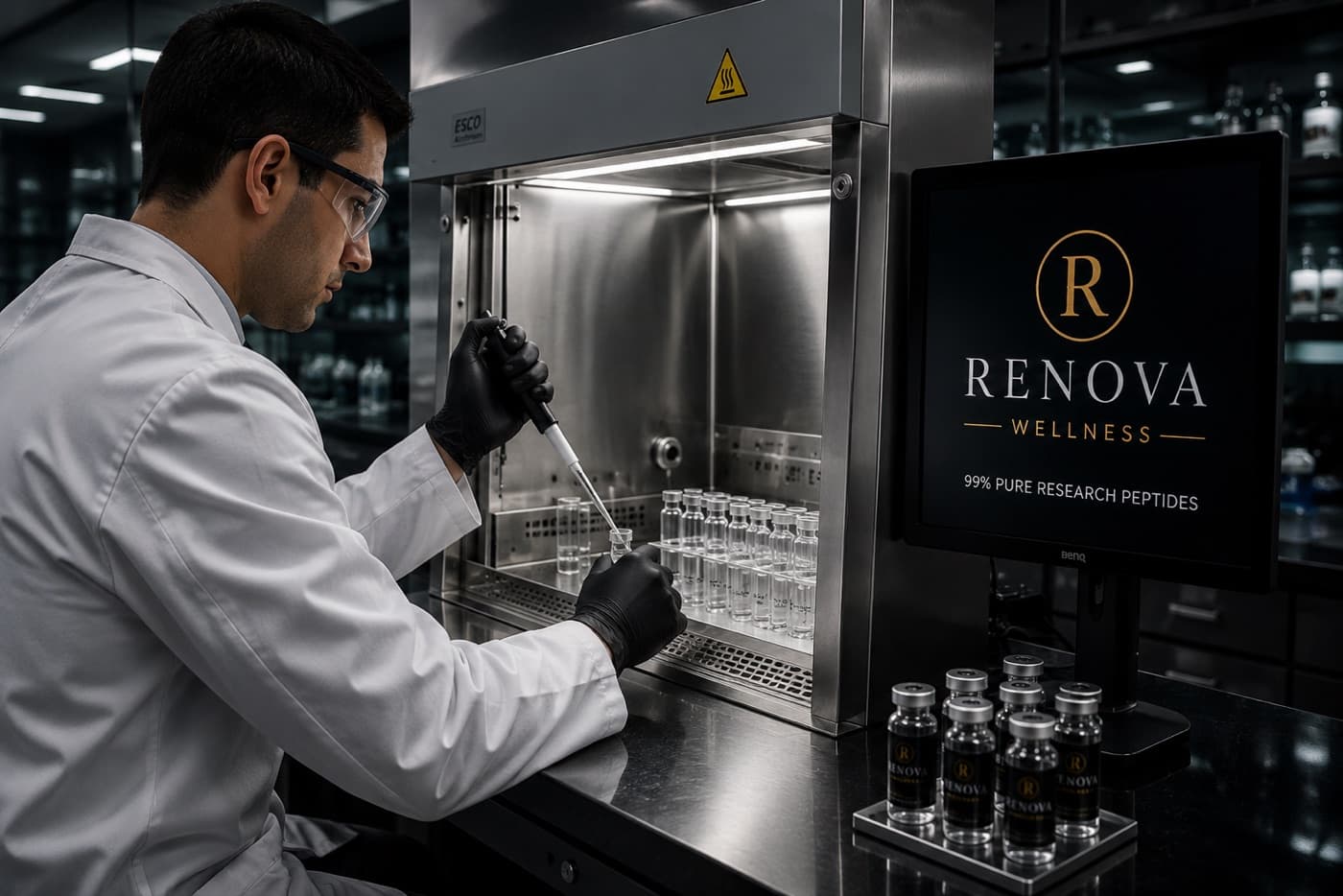 Synthesized & sealed — Renova Wellness research-peptide process